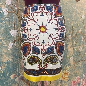 Tommy Hilfiger Straight Abstract Multicolored Pencil Skirt